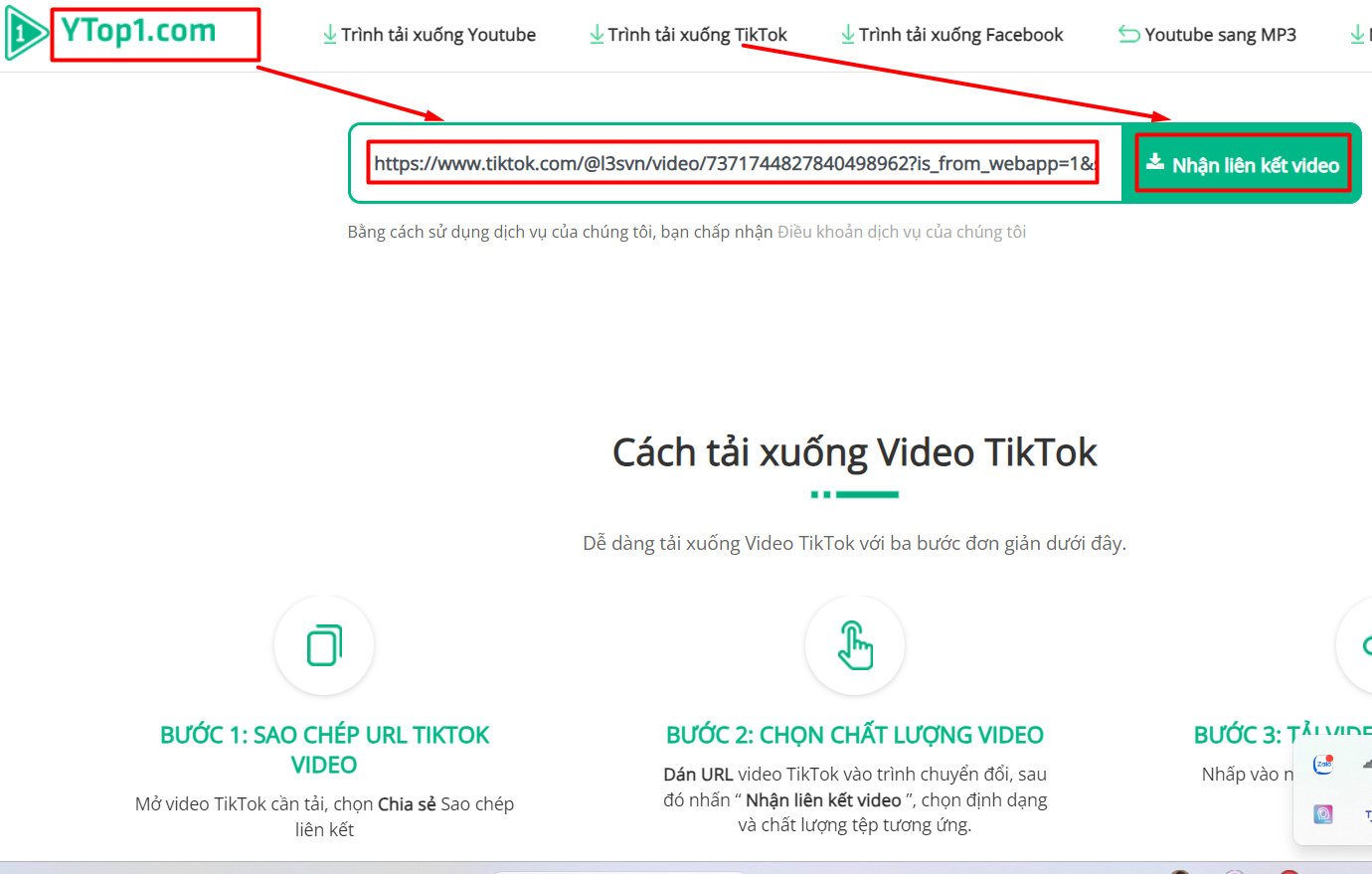 tải video tiktok